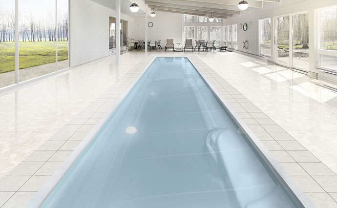 Modèle piscine coque couloir polyester - MdP Lane
